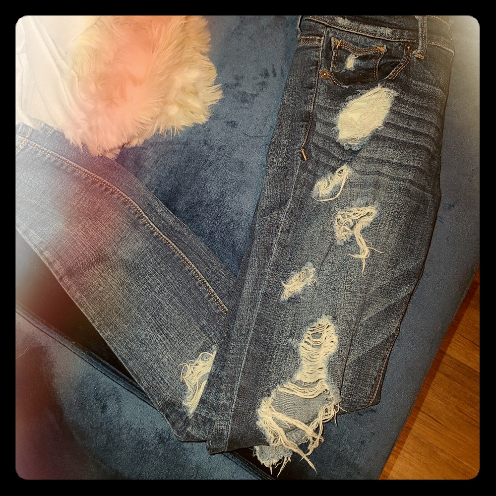 Distressed Express Denim 💖SOLD